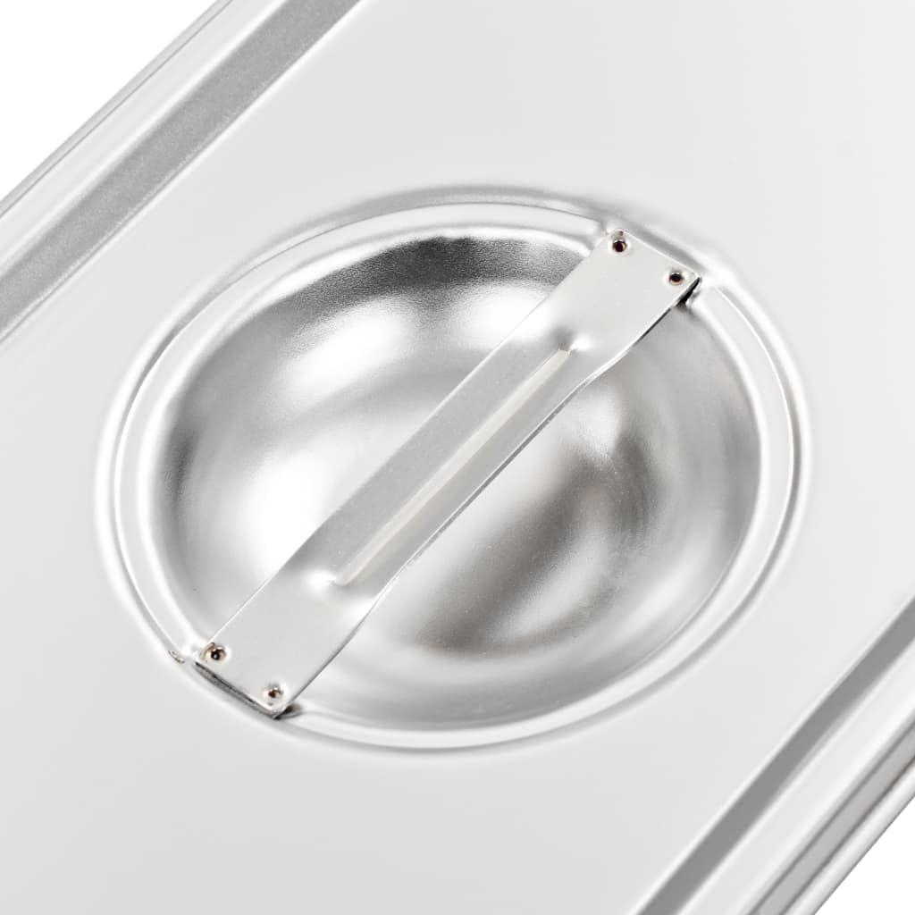 Coperchio per GN 1 4 contenitori in acciaio inox 4 pz. 265 x 162 mm per contenitori gastronorm, buffet, catering, mense, ristoranti e cucina per copertura e igiene
