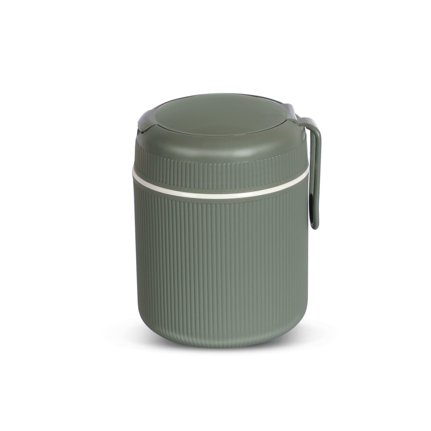 JAYPEE SoloMeal PUF Insulated Inner Stainless Steel Food Jar with Foldable Spoon|Hot/Cold Meal Jar for Kids|Office Women |Men|Food Storage Traveling Box Light Weight |Scratch Resistant|500 ml, Green-image-39