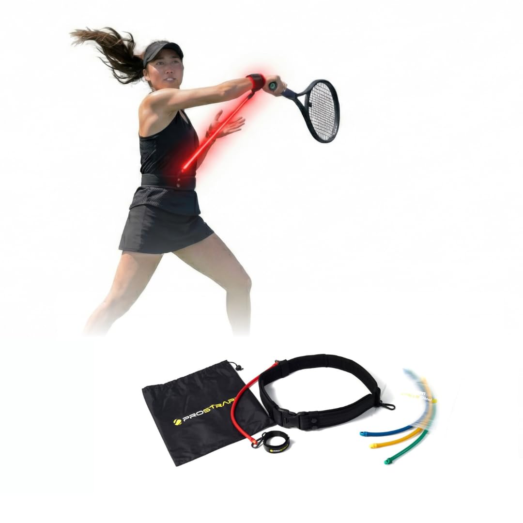 PROSTRAP-Basic Tennis Swing Trainer – Full Groundstroke Technique Tool | Wrist-to-Hip Resistance Band for Instant Feedback, Muscle Memory, Power & Spin Development