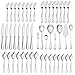Silverware Set, HaWare 68-Piece Stainless Steel Flatware Set, Includes 60-piece Cutlery Set, 8-Piece Serving Set, Service for 12, Dishwasher Safe