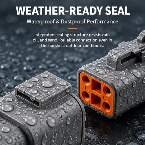 Conector electrico de 4 pines DTP06-4S hembra gris automotriz 8