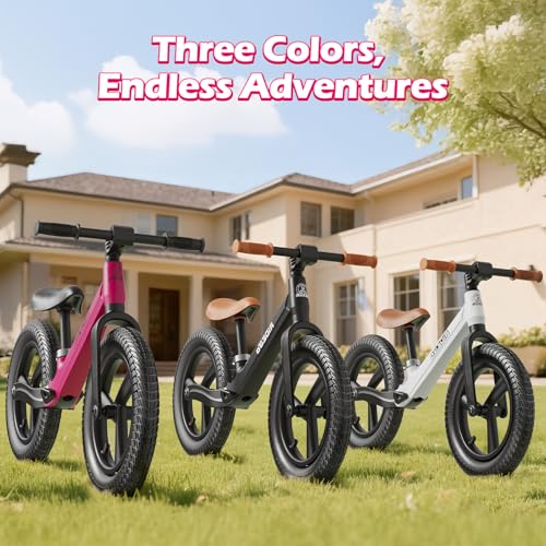 Ridego 14 Inch Balance Bike for Kids 2-6 Year Old,Lightweight Kids Bike with Adjustable Seat, Push Bicycle with Air Rubber Tires，Ride-on Toys Birthday Gift (Pink) by Ridego - Image 6