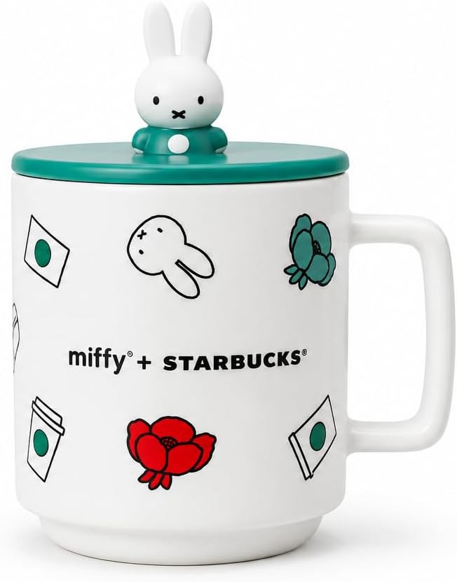 Starbucks Limited Edition Miffy Mug 14 oz (414ml) – Ceramic Coffee Mug with Miffy Design, Reusable Hot & Cold Beverage Cup, Collectible Drinkware