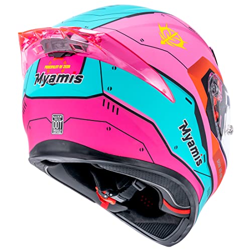 Myamis K5 Motorcycle Helmets Adult Full Face Men Womens Helmet Dot Certified (Red Challenger, M) #TOP4