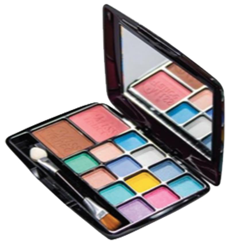 Paleta de Sombras para Maquiagem Feminina, 12 Cores e 2 Blush, Espelho e Pincel, para realçar a Presente para Menina, Maquiagem Infnatil, Jovens e Adultos. Eyeshadow Beleza Todas as Idades.