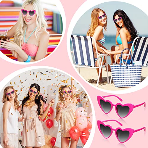 Flutesan 16 Pairs Heart Shaped Sunglasses Retro Cat Eye Shaped Sunglasses Heart Clout Glasses for Women4