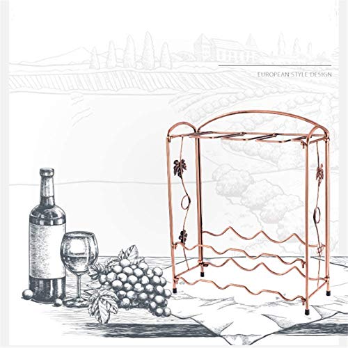 Soporte para botellas de vino metálico de 2 niveles miniatura 7