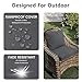 PatioGlow Outdoor Seat Cushion Set 24 x 24 x 4 Inch, Waterproof & Fade Resistant Patio Furniture Cushions with Removable Cover and Ties, Thick Deep Seating Pads for Outside Chair Sofa Couch, Grey
