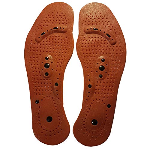 Magnetische zuschneidbare Akupressur Einlagen unisex braune Schuheinlagen - Einlegesohlen Cover