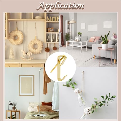 Image of 40PCS 50lbs Heavy Duty Picture Hangers, Metal Picture Hanging Hooks with Nails, Heavy Picture Hanging Hardware for Mirrors, Photos, Clocks, Artwork and Home Decoration