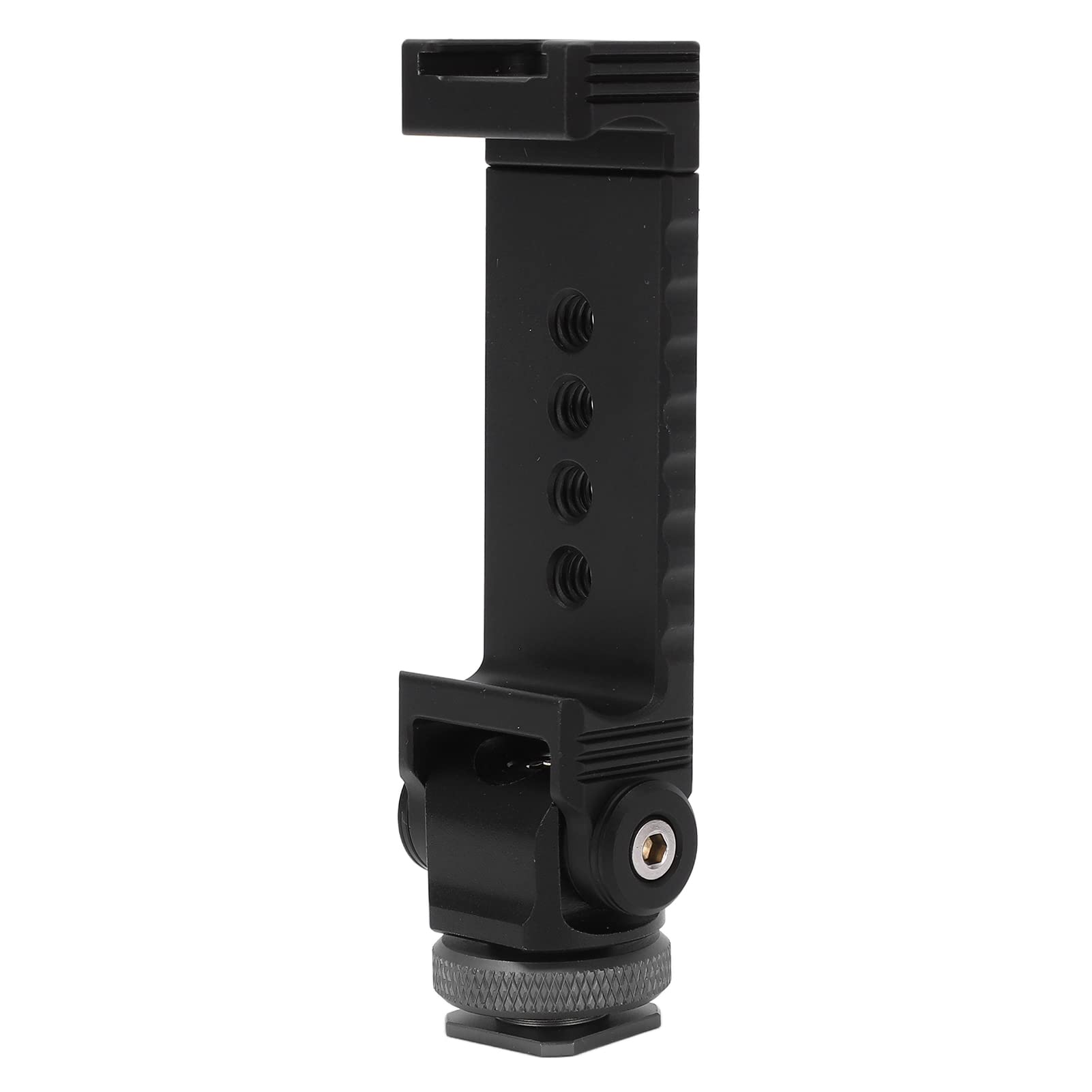 Portable Phone Tripod Mount with Cold Shoe, 180° Rotatable Cell Phone Clamp Holder, 1/4 Inch Screw for Smartphones, Durably Alloy Material, Angle for or Live Broadcast