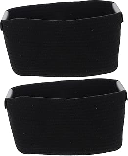 2 Peças Cesta De Armazenamento Cesta De Brinquedos Recipiente De Brinquedos Cesta De Lavanderia Pequena Cesta De Artigos Diversos Organizador Cesta De Corda De Algodão Suprimentos