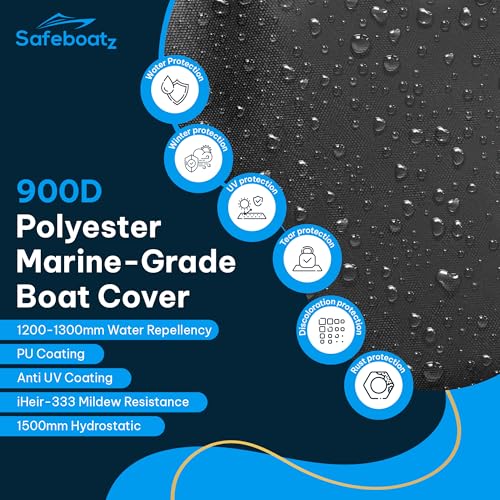 Boat Covers 20-22 ft, Safeboatz Storm Series, 13-Point Ratchet System, 106" - image 5