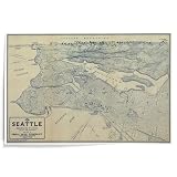 Lantern Press Seattle, Washington, (1925), Panoramic Map (12x18 Art Print, Travel Poster Wall Decor)