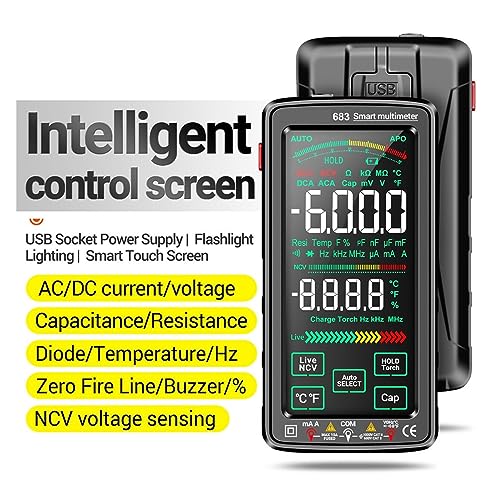 Compteur de capacité électrique AC/DC rechargeable à écran tactile - 2