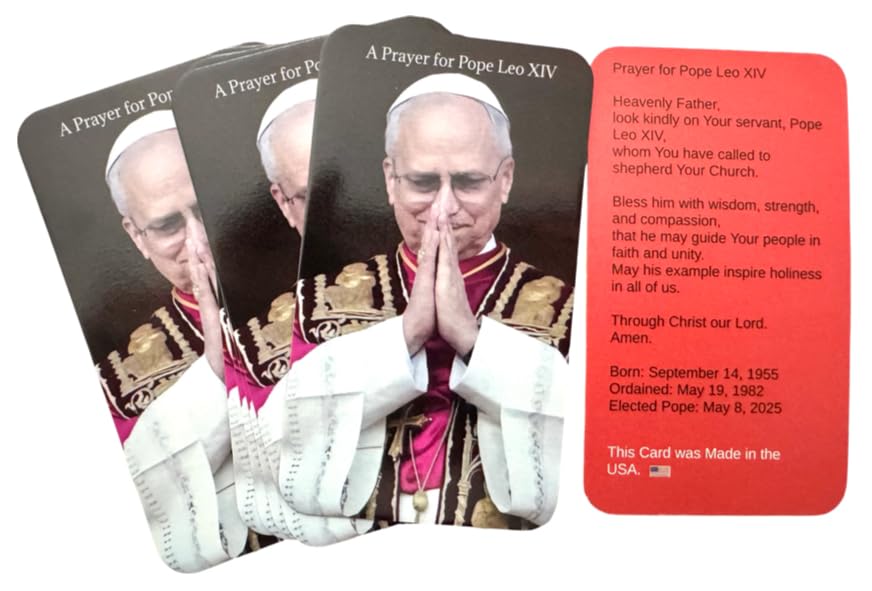 Westmon Works Pope Leo XIV Holy Card Set 2025 Papal Inauguration Commemorative Keepsake, Pack of 10
