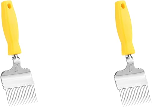 2 PCS of Bee Keeping Stainless Steel Honey Comb Beekeeping Tine Uncapping Fork Hive
