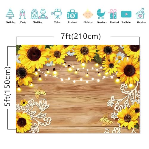 Fondo Fotográfico Floral Amarillo 7x5ft Yongqian miniatura 5