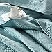 mixinni King Size Blue Plam Leaves Quilt Set Soft Cotton Bedspread Coverlet Set-King Size