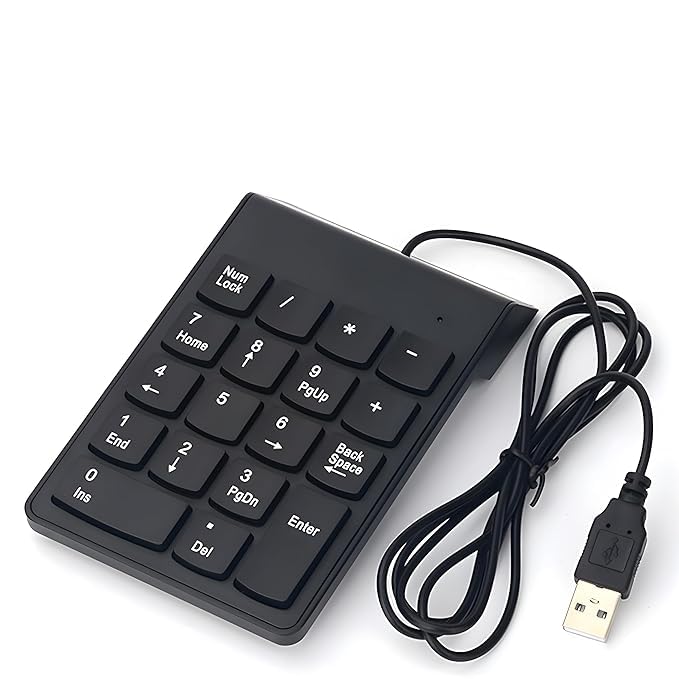 USB 2.0 Wired Numeric Keypad Slim Mini Number Pad Digital Keyboard 18 Keys Numpad for iMac/Mac Pro/MacBook/MacBook Air/Pro Laptop PC Notebook Desktop.