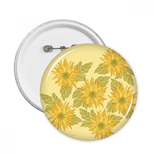 Badge bouton tournesol à épingler sur un sac ou une veste pour une touche de verdure