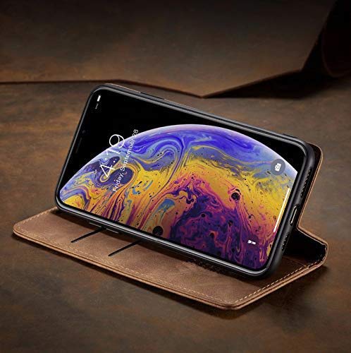 Image of ClickCase for Realme Narzo 20 pro Sheepskin Series Faux Soft Leather Wallet Flip Case Kick Stand with Magnetic Closure Lightweight Slim Flip Cover for Realme Narzo 20 pro (Beige Brown)