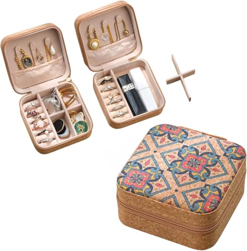 Image of Travel Friendly Jewelry Case Necklaces Storage Box Elegant Travel Jewelry Case Portable Necklace Holder For Jewelry Accessory Case Portable, Small, Jewelry Box (89 NEW JEW BOX)