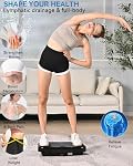 Vibration Plate Exercise Machine, Vibrating Plate for Lymphatic Drainage, Vibrating Platform with 200 Adjustable Speeds, Fitness & Weight Loss Vibration Plate, 450 Lbs Max Capacity