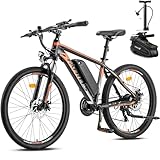 【Motore potente e batteria affidabile】Dotata di un motore posteriore da 250 W e una coppia massima di 45 Nm, questa bicicletta elettrica è rigorosamente conforme alle specifiche EAPC, con una velocità iniziale di 6 km/h. Fornisce un'assistenza alla pedalata fluida fino a una velocità massima di 25 km/h. La potente batteria al litio da 13,5 Ah offre un'autonomia di circa 45-55 km per carica, con protezione IP54 contro pioggia e polvere.