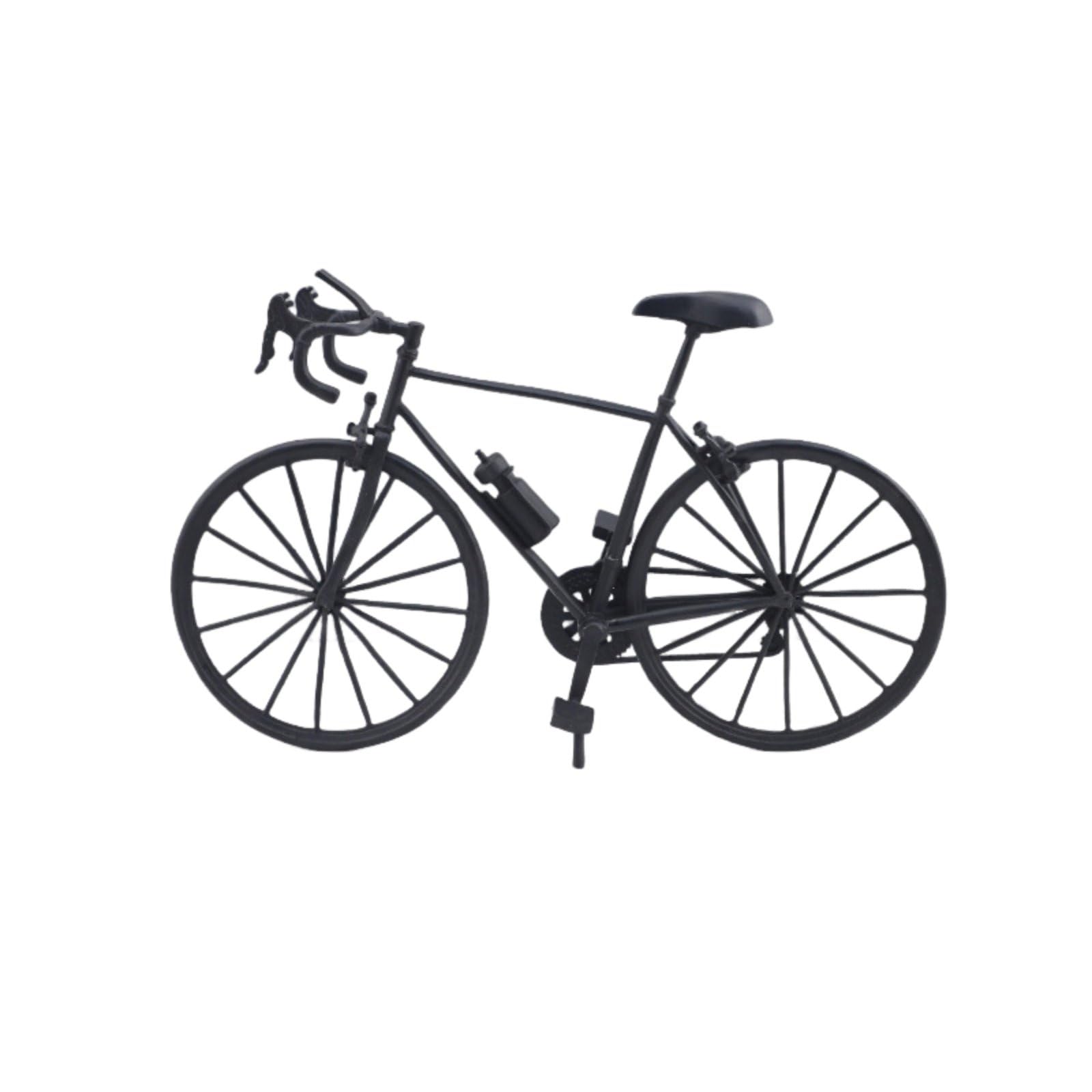 Scultura Bicicletta Decorativa Ornamento Bicicletta Vintage Miniatura Metallo Statuetta Ferro Autoportante Retro per Studio Libreria Consolle Ingresso, Oro