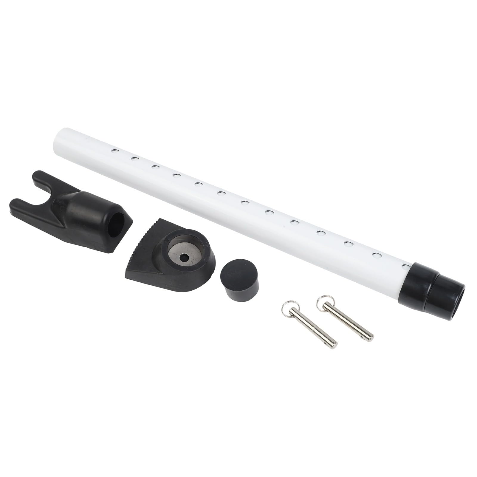 Barre de sécurité réglable pour porte d'entrée lourde en fer 59 125 cm pour portes coulissantes et poignées de sécurité pour maison et bureau Blanc