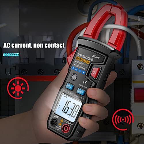 Image of Digital Clamp Meter Automatic Intelligent Voice Announcement ABS Red Multi Tester for Circuit