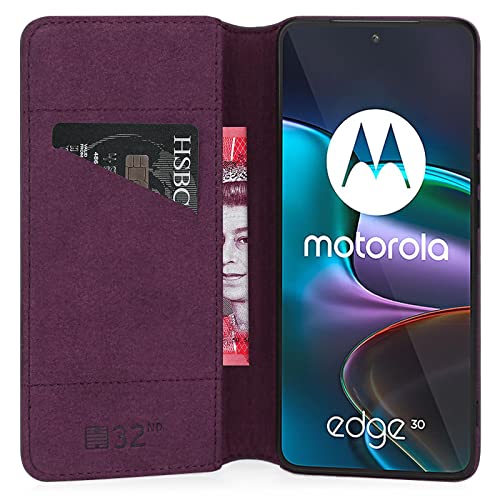 32nd Classic Series 2.0, Real Leather Book Wallet Flip Case Cover For Motorola Moto Edge 30 - Image 2