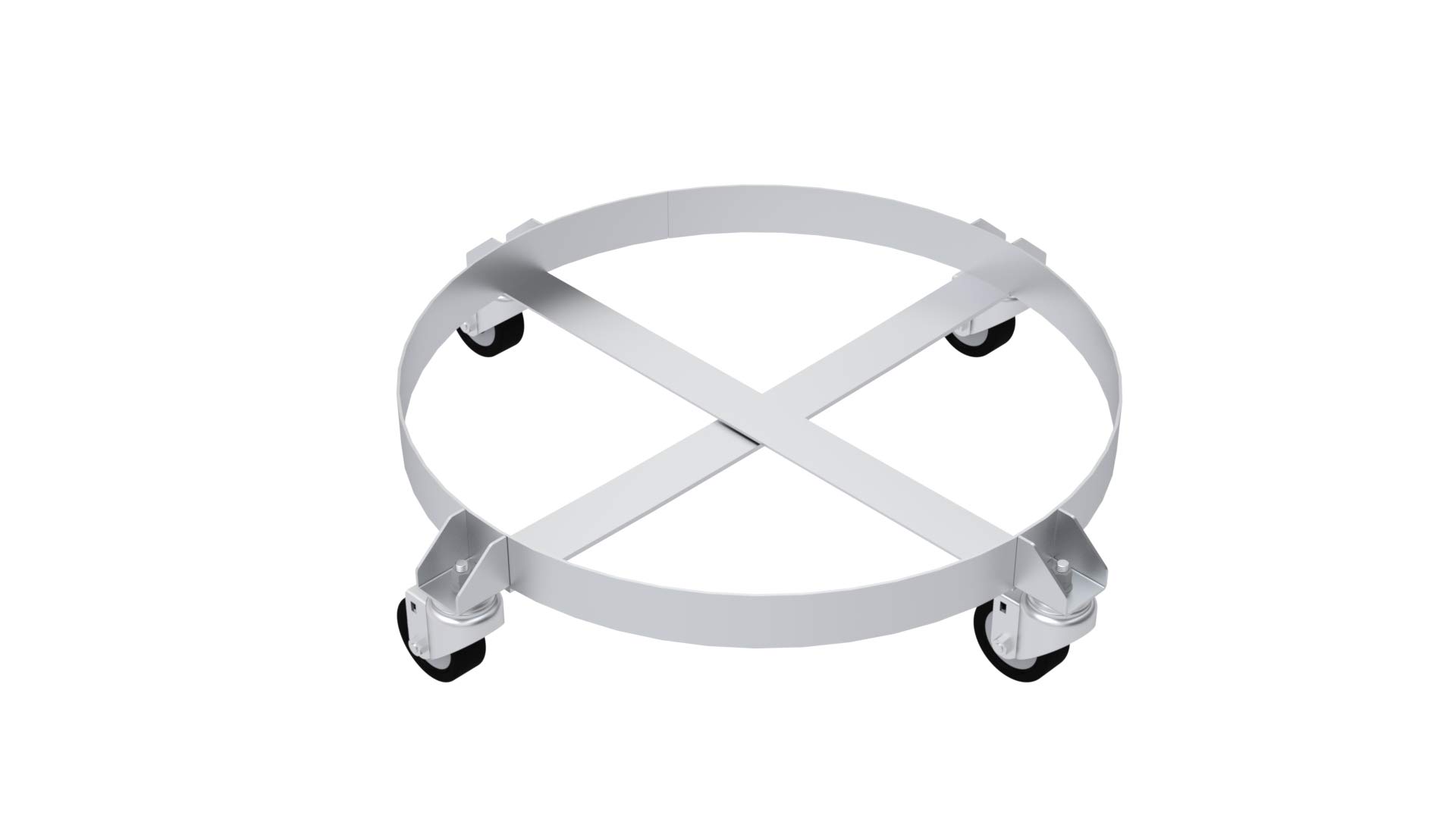 SHOPCraft Heavy Duty Steel Drum Dolly, 1000 lbs Capacity, Non Marking Swivel Casters, Dolly Fits 35 gal & 55 Gal Drum