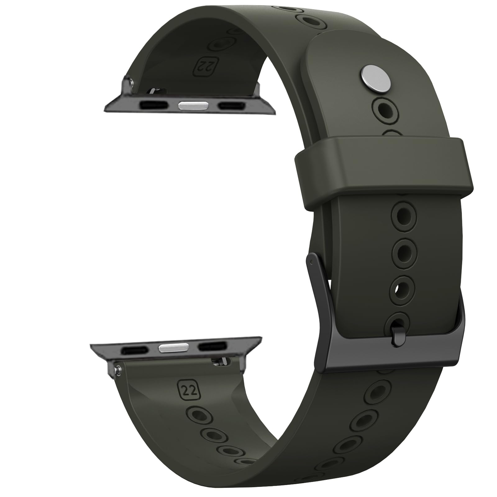 PremiFit Sport Silicone Bands for Apple Watch Band 42mm 44mm 45mm, Soft Breathable Waterproof Strap Compatible with Apple iWatch Watch Series 9 8 7 6 5 4 3 2 1 SE Women Men