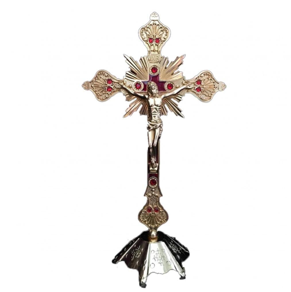 Reliquias de Jesús en crucifijo de diseño antiguo con acabados de alta calidad