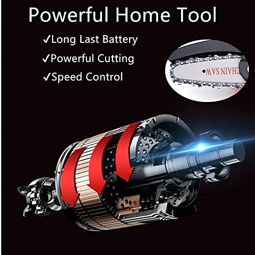 Jemyda Mini Chainsaw, Power Chain Saws 4 Inch for Wood Cutting and Gardening, Handheld Chainsaw, Rechargeable Electric Chainsaw Cordless, Pruning Shears Battery Chainsaw with Brushless Motor