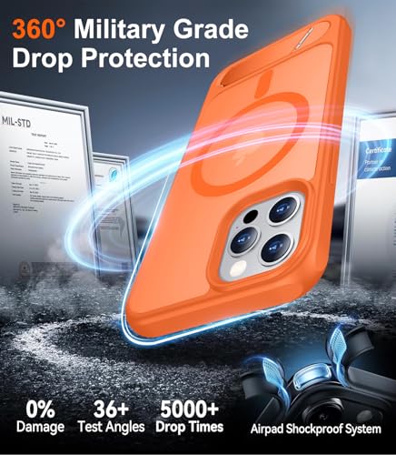 Image of Magnetic Compatible with iPhone 12 Case & iPhone 12 Pro Case, [Built-in Invisible Kickstand][Compatible with MagSafe][Military Grade Shockproof] Slim Translucent Matte Phone Case 6.1 inch