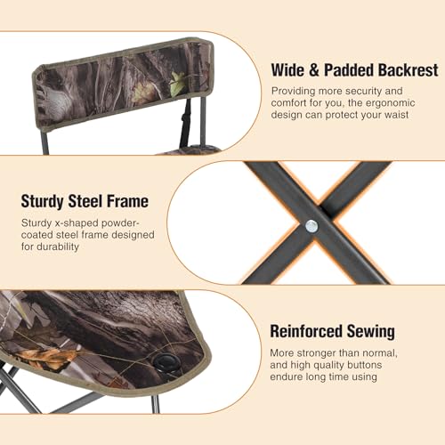 Image of REDCAMP 2 Pack Tripod Hunting Chairs for Blinds