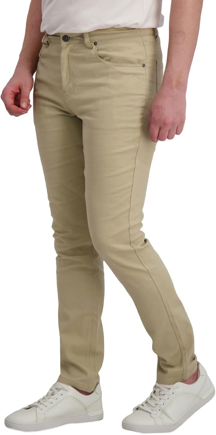 DKNY Men's Travel Pants - Stretch Performance, Skinny Fit Chinos with Zipper Pockets | Business Casual Pants for Men