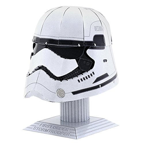 MetalEarth: Star Wars/SÉRIE DE Casques - Stormtrooper 6x5x7.39cm, Maquette 3D en métal avec 2 Feuilles, sur Carte 12x17cm, 14+
