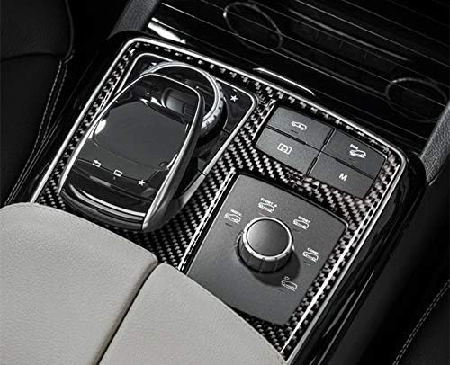 Carbon Fiber Center Console Gear Box Trim Cover for Mercedes-Benz GLE W166 Coupe C292 2015-2019 (Model B)