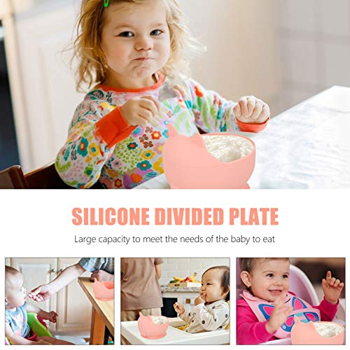 STOBOK Bebê Tigelas Em Forma De Porquinho de Silicone Food Taças de Sucção Antiderrapante Auto Alime