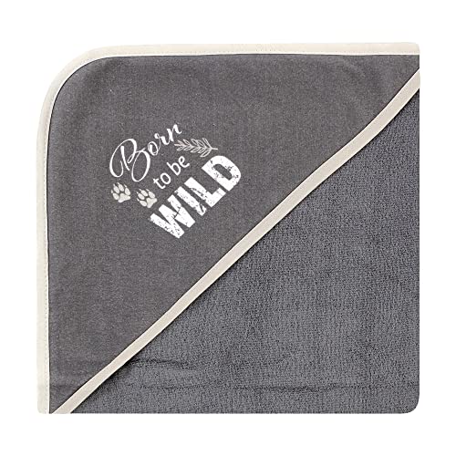 Image of Hudson Baby Unisex Baby Cotton Rich Hooded Towels, Vintage Safari, One Size