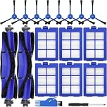 EATBALE Accessories Kit Replacement for Eufy RoboVac X8/X8 Hybrid Robot Vacuum Cleaner Parts, 2 x Main Roller Brushes, 8 x Side Brushes, 6 x HEPA Filters, 1 x Cleaning Brush, 1 x Screwdriver (16 Pcs)