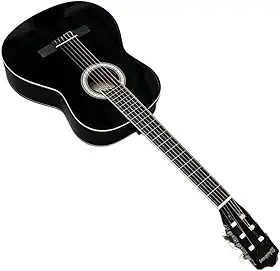 Violão acústico clássico para iniciantes 6 cordas nylon Waldman WN-18 BK - Cor: Preto