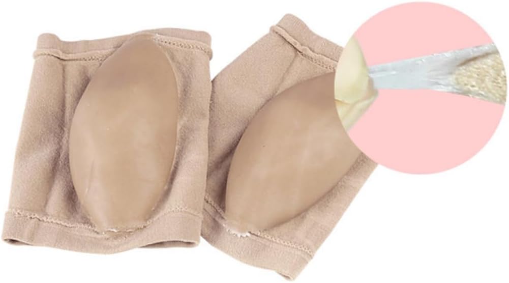 BESTYASH 1pair Moisturizing Gel Heel Socks for Men and Women Breathable Anti-Crack Foot Protectors Comfortable Ankle Socks Khaki