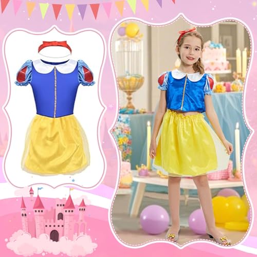 Disfraz de princesa para niñas 3-6 años miniatura 3