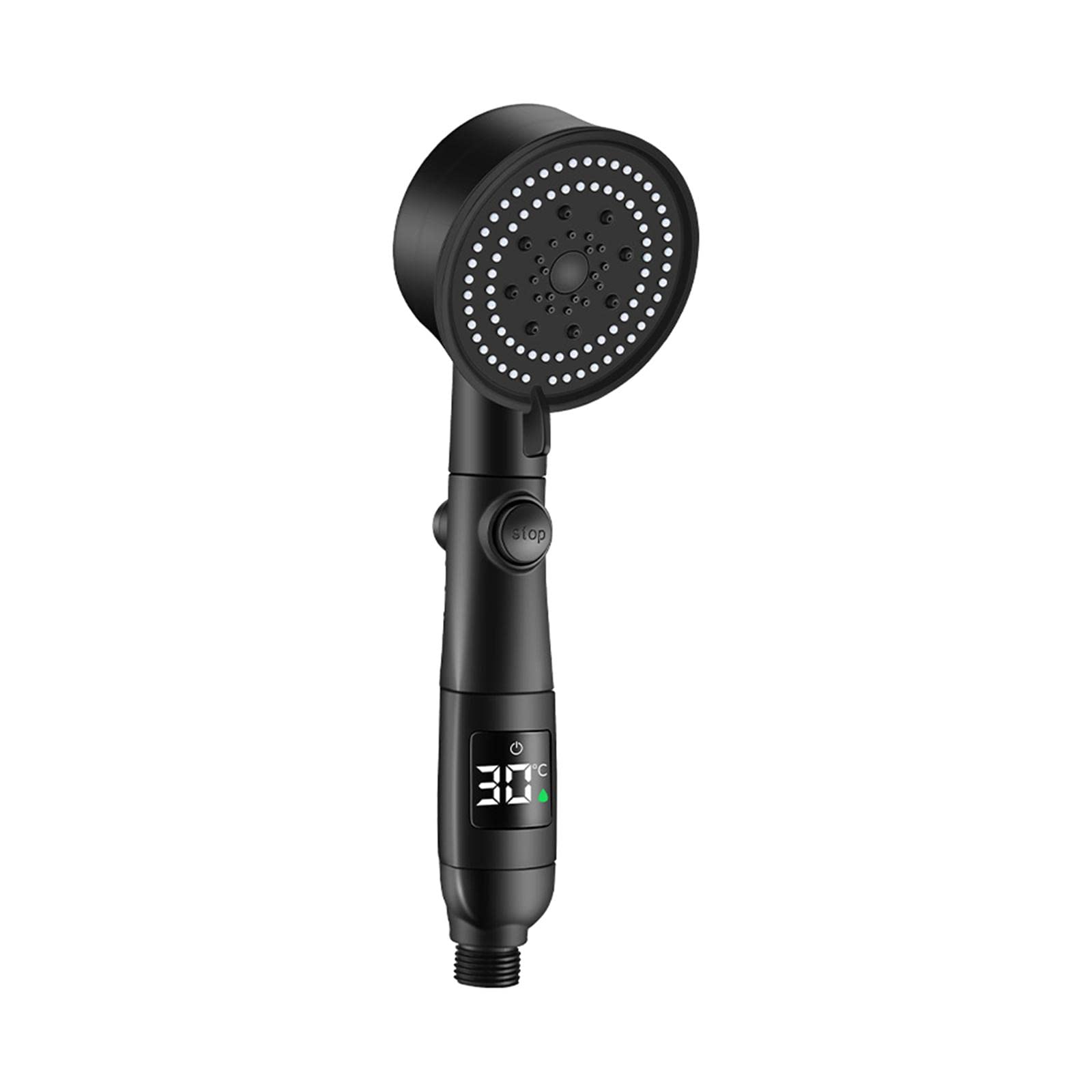 Pleayietoopiatiey Shower Head Temperature Digital Display On/Off Pause Switch Water Saving