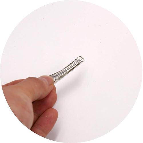 Miniatura 6 de Pinzas de caimán de pelo de metal dentadas de 1-34pulgadas Color plata 50unidades